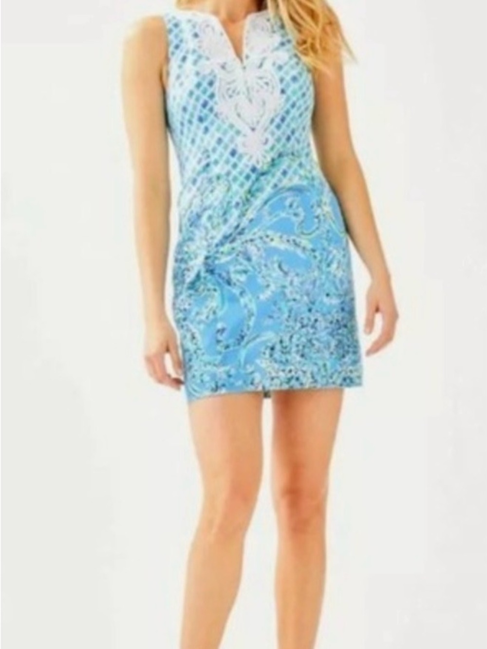 NWT Lilly Pulitzer 12 Gabby Stretch Shift Dress in “Bondi Blue” ✨💲198